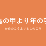 「亀の甲より年の功」の意味・由来・例文を解説した記事のアイキャッチ画像